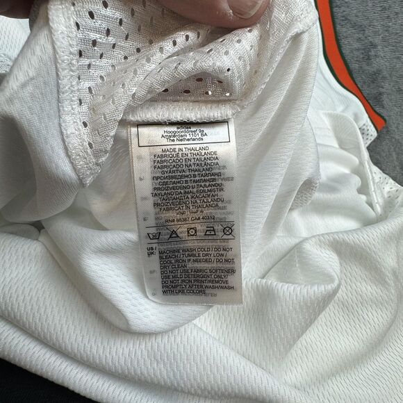 Miami Hurricanes Jersey Mens Large NCAA Basketball Adidas College Shirt - Picture 9 of 13